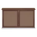 United Visual Products Open Faced Traditional Rounded Corkboard UV646ARC-BRONZE-DBURGU